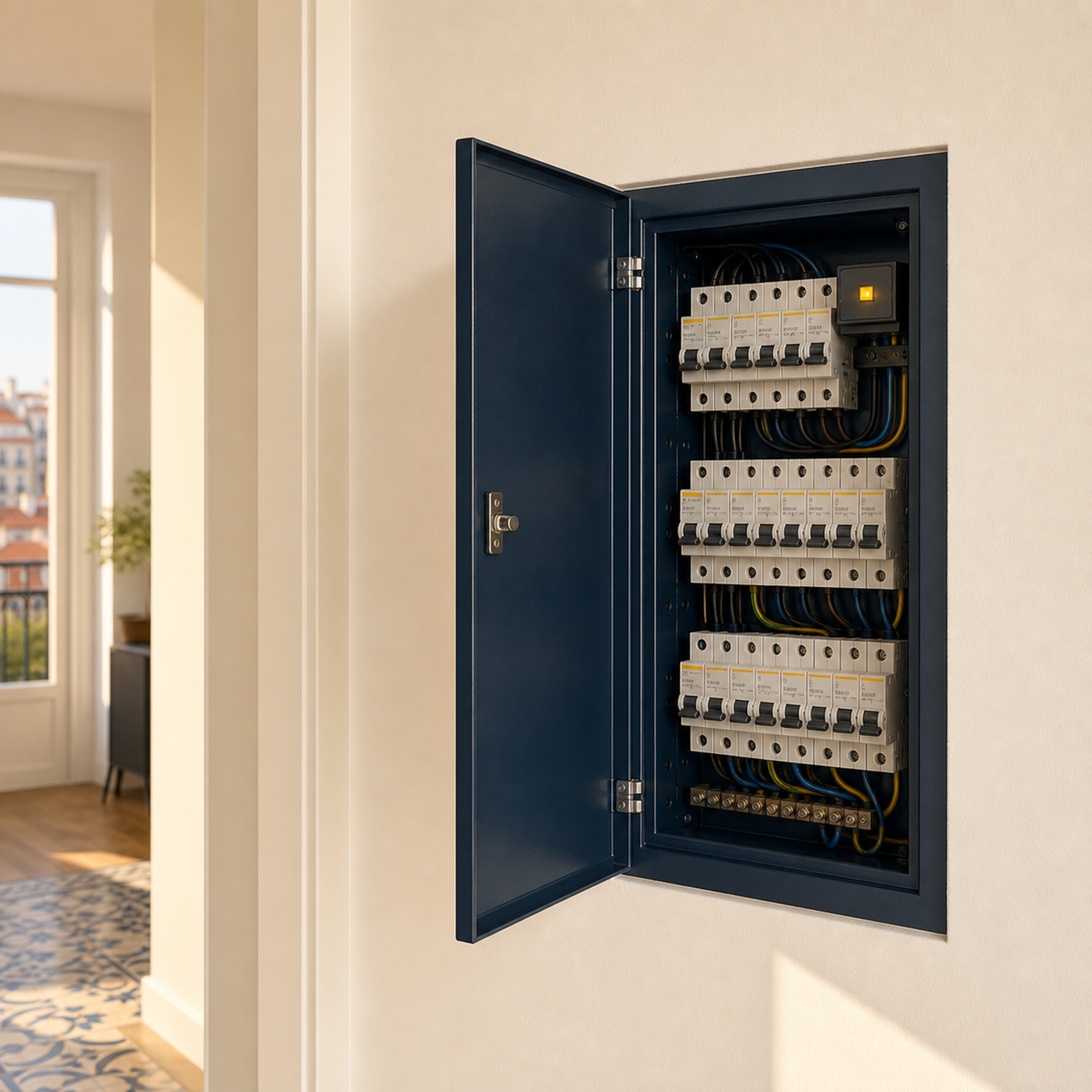 Placeholder: substituição de quadro eléctrico num T2, Campo de Ourique